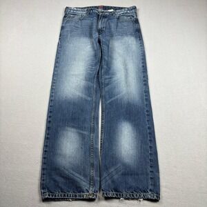 Sean John Relaxed Hamilton Jeans Mens 34x32 Blue Baggy Wide Leg Y2K Denim